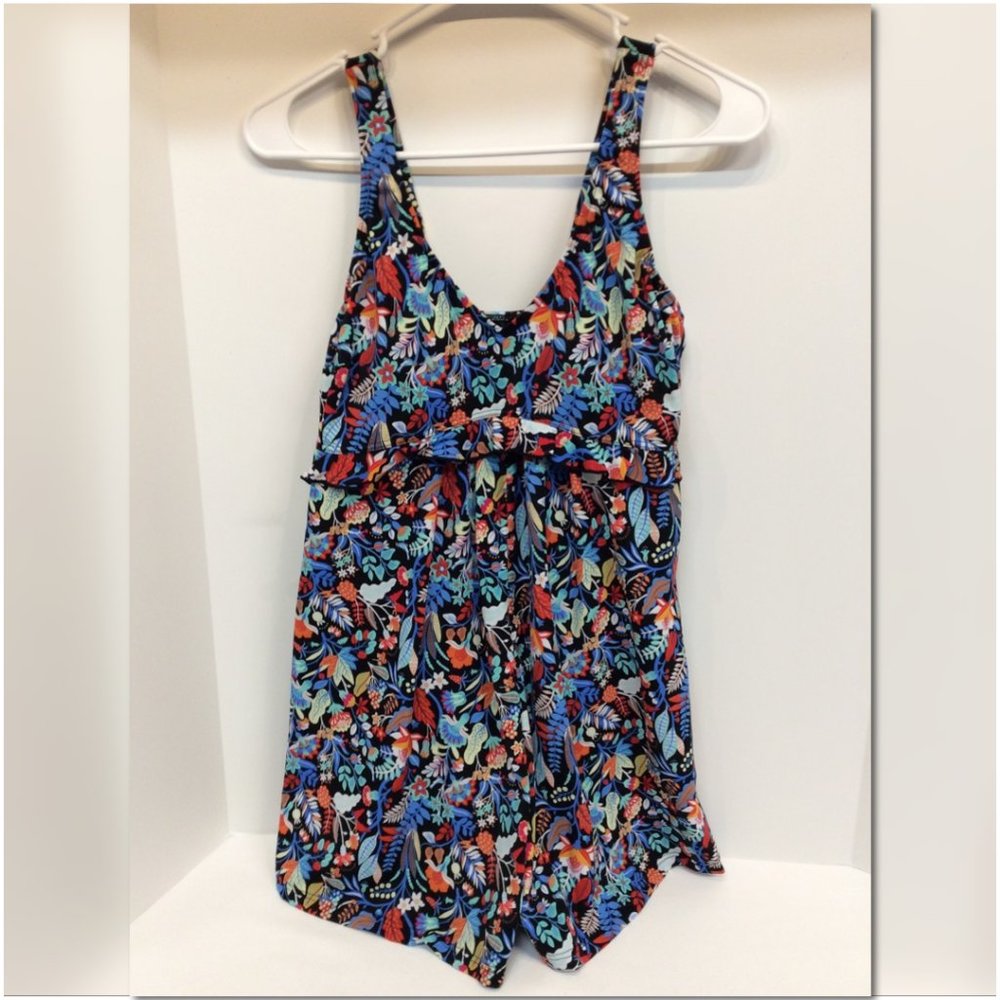 SZ.6 Swimsuit/Romper Fit 4 U Printed Ruffle Detail A394008 Spice